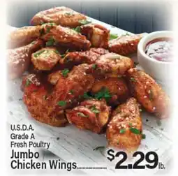 Angelo Caputo's Fresh Market U.S.D.A. Grade A Fresh Poultry Jumbo Chicken Wings offer