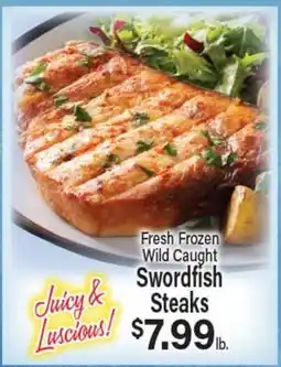 Angelo Caputo's Fresh Market Fresh Frozen Wild Caught Swordfish Steaks offer