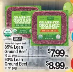 Angelo Caputo's Fresh Market Grass-Fed Organic Beef 85% Lean Ground Beef 16 oz. pkg., 93% Lean Ground Beef 16 oz. pkg offer