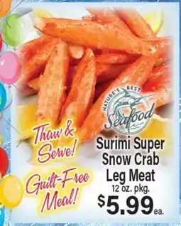 Angelo Caputo's Fresh Market Surimi Super Snow Crab Leg Meat offer