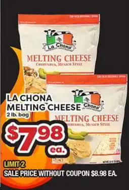 Torres Supermercado LA CHONA MELTING CHEESE offer