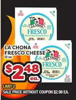 Torres Supermercado LA CHONA FRESCO CHEESE offer