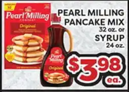 Torres Supermercado PEARL MILLING PANCAKE MIX 32 oz. or SYRUP 24 oz offer