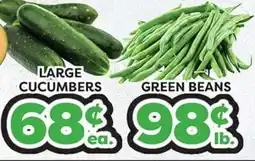 Torres Supermercado LARGE CUCUMBERS GREEN BEANS offer
