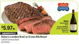 Raley's Raley's London Broil or Cross Rib Roast offer