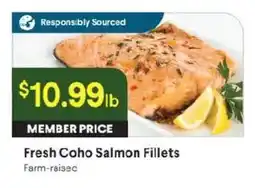 Raley's Fresh Coho Salmon Fillets offer