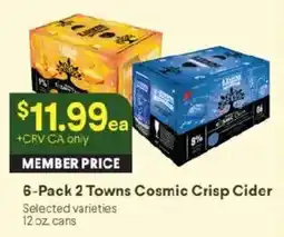 Raley's 2 towns cosmic crisp cider offer