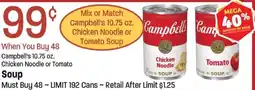 Maceys Campbell's chicken noodle or tomato soup offer