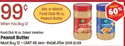 Maceys Food Club Peanut Butter offer