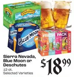 Rosauers Sierra Nevada, Blue Moon or Deschutes offer