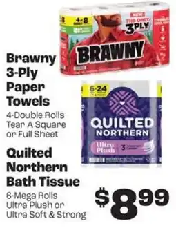Rosauers Brawny 3-ply paper towels offer