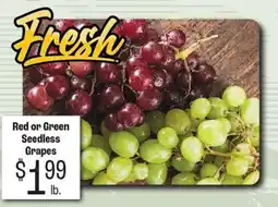 Rosauers Fresh Red or Green Seedless Grapes offer