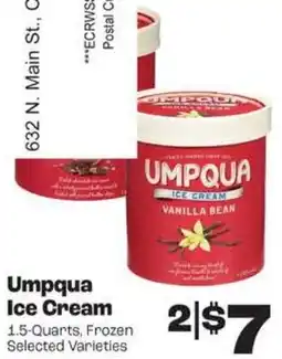 Rosauers Umpqua ice cream offer