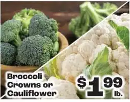 Rosauers Broccoli Crowns or Cauliflower offer