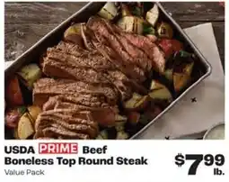 Rosauers Usda prime beef boneless top round steak offer