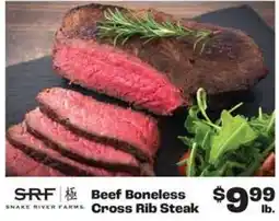 Rosauers Srf Beef Boneless Cross Rib Steak offer