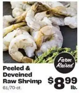 Rosauers Farm Raised Peeled & Deveined Raw Shrimp offer