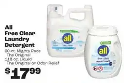 Rosauers All Free Clear Laundry Detergent offer