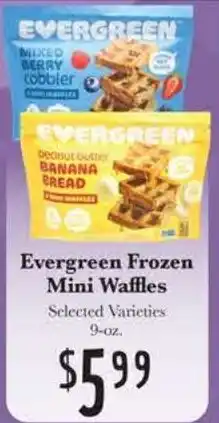 Rosauers Evergreen frozen mini waffles offer