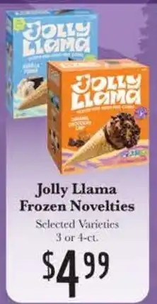 Rosauers Jolly Llama Frozen Novelties offer