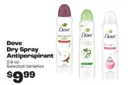 Rosauers Dove Dry Spray Antiperspirant offer