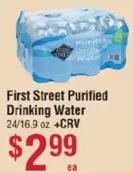 Smart & Final First Street Purified Drinking Water offer