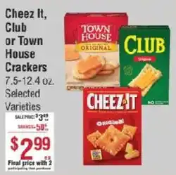 Smart & Final Cheez It, Club or Town House Crackers offer