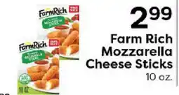 Rich's Fresh Market Farm Rich Mozzarella Cheese Sticks offer