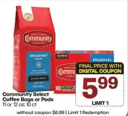 The Markets Community Select Coffee Bags or Pods offer