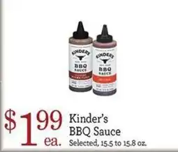 Yoke's Fresh Market Kinder's BBQ Sauce offer