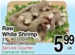 Superior Grocers Raw White Shrimp offer