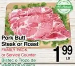 Superior Grocers Pork Butt Steak or Roast offer