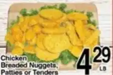 Superior Grocers Chicken Breaded Nuggets, Patties or Tenders offer