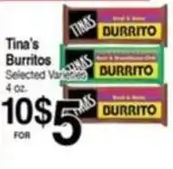 Superior Grocers Tina's Burritos offer