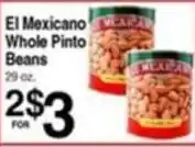 Superior Grocers El Mexicano whole pinto beans offer