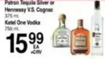 Superior Grocers Patron Tequila Silver or Hennessy V.S. Cognac offer