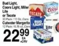 Superior Grocers Bud Light, Coors Light, Miller Lite or Tecate offer