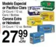 Superior Grocers Modelo Especial or Pacifico Clara or Corona Extra or Heineken offer