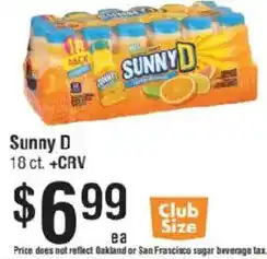 Smart & Final Sunny D offer