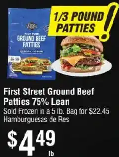 Smart & Final First Street Ground Beef Patties offer