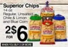 Superior Grocers Superior Chips offer