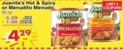 Superior Grocers Juanita's menudo offer