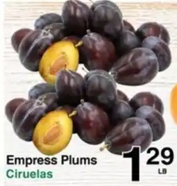 Superior Grocers Empress Plums offer