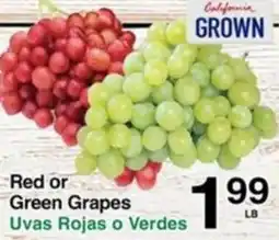Superior Grocers Red or Green Grapes offer