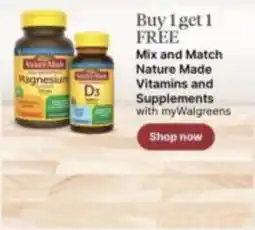 Walgreens Nature Made Magnesium and D3 offer