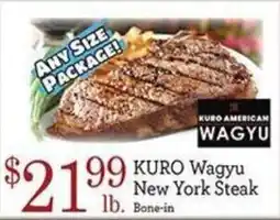 Yoke's Fresh Market Kuro Wagyu New York Steak offer