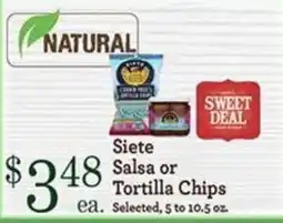 Yoke's Fresh Market Siete Salsa or Tortilla Chips offer