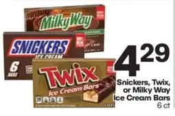 The Markets Snickers, Twix, or Milky Way Ice Cream Bars offer