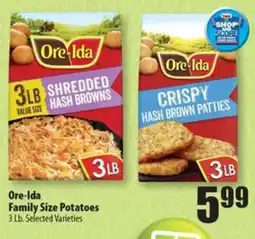 Times Supermarkets Ore-Ida Family Size Potatoes offer