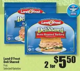 Times Supermarkets Land O'Frost Deli Shaved offer